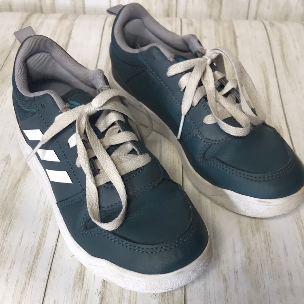 Youth Adidas Blue-grey athletic sneakers size 2